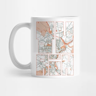 Turin, Piedmont, Italy City Map Typography - Bohemian Mug